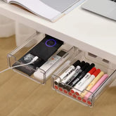 Kuber Industries Bottom Layer Small Drawer Storage Box|Plastic Cabinet Box For Storage|White